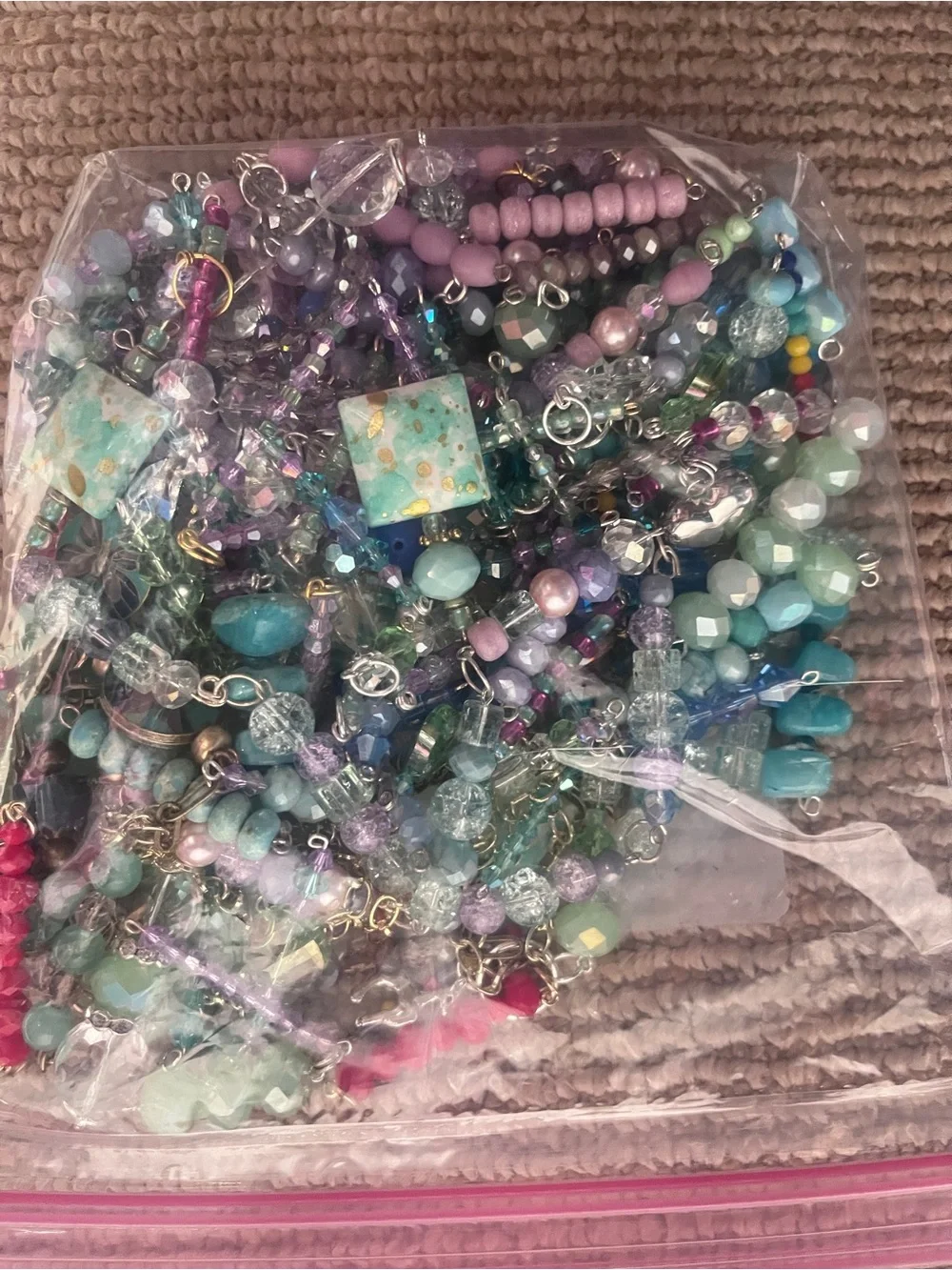 13 pounds of beads and jewelry making supplies